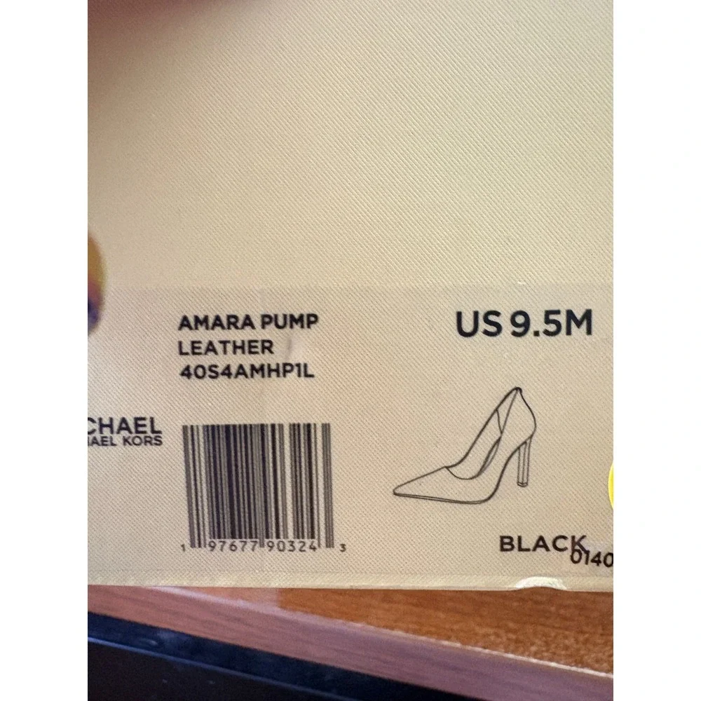 Michael Kors Amara Pump Leather, Black Sz 9.5M
